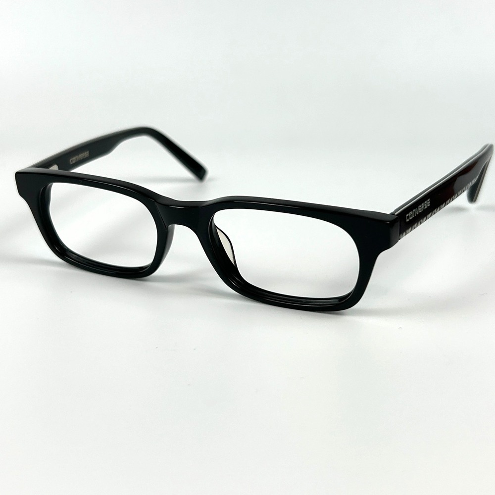 Converse K301 Unisex Adult Eyeglasses Frame Black Plastic Rectangle 47-17-130 mm